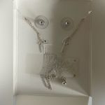 Mixit NWT Silver Necklace with Red Gemstone Bar Pendant and Earring Se Photo 2