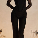 House Of CB  Avalon pants NWOT size L black mesh‎ Photo 0