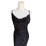 Katie May  - Don’t Rub Me Wrong Black Burnout Leopard Velvet Slip Midi Dress Sz M Photo 4