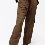 ZARA NEW WOMAN WIDE LEGS, BROWN,VISCOSE PANTS SIZE LARGE Photo 0