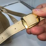 Etienne Aigner  Vintage Cream Basket Weave Straw Handbag Neutral Purse Photo 6