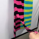 Striped Y2K Vivid Knit Short Sleeve Bodycon Sweater Maxi Dress Photo 6