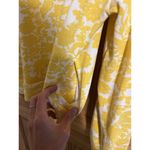 Who What Wear Women’s Sweatshirt Large Yellow Floral Long Sleeve Pockets EUC Photo 3