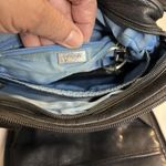 Vintage PERLINA New York‎ Black Genuine Leather Sling Crossbody Bag EUC Photo 3