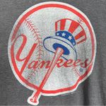 Genuine Merchandise New York Yankees Baseball Gray T Shirt Distressed Women’s Size Small Photo 1