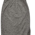 Emanuel Ungaro Solo Donna Paris Metallic Chevron Tweed Wool Midi Pencil Skirt Photo 1