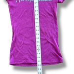 Aeropostale  Y2K Baby Tee Womens Size XS Spell out fuchsia Casual Barbiecore Photo 4
