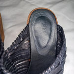 Sundance Veracruz Bella Notte leather Stacked Heel Boho Mules Black Size 8 Photo 2