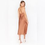 Show Me Your Mumu Verona Cowl Dress In Copper Luxe Satin Photo 3