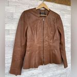 Badgley Mischka
Peplum Leather Jacket in cognac size medium Photo 3