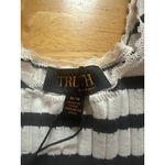 Truth by Republic M Striped Ribbed Tank Top women's White Black stretch Size M Photo 10