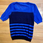 Milly  Royal Blue Mesh Knit Top Photo 1