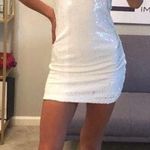 Tobi White Sequin Halter Top Dress Photo 0