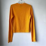 RE/DONE Waffle Slim Pullover Yellow Orange Lightweight Knit Top L Photo 7
