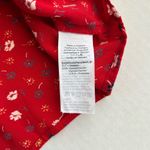 Madewell  Women's Red Prairie Posies Novel Tie-Front Top XS‎ Photo 7