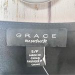 Grace the Perfect Fit Womens Short Sleeve Professional Office Black Blouse Sz S Photo 7