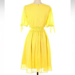 Rachel Parcell  Smocked Waist Swiss Dot Lemon Yellow Mini Dress Size XS Photo 3