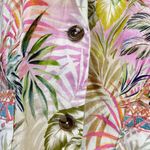 Johnny Was  Linen Tropical Palm Blazer Floral Embroidered Boho Jacket Size S Photo 4