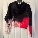 RE/DONE REDONE Colorblock Pattern Women’s Red Black & White Sweatshirt Hoodie Size Small Photo 4