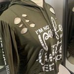 On Fire woman’s long sleeve shirts with hood size 2X Photo 2