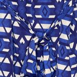 Lucky Brand Geometric Print Tie Belt Shirt Dress Button Up V-Neck Small Women Photo 5