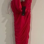 NWT Lulu's red ruched midi dress L Size L Photo 0