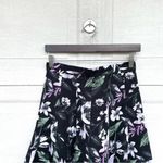 Eva Mendes New York & Co Womens Skirt Black Purple Floral Cocktail Size 0 Photo 3