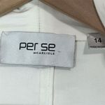 Per Se  by‎ Carlisle Ivory Linen Blend Blazer Size 14 Single Button Notch Collar Photo 6