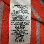 Splendid  Vibrant Red and Gray Striped Top Photo 3