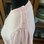 Vintage Lord & Taylor Button Neck Pastel Pink Sweater Shirt Size M Photo 2