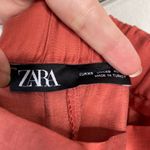ZARA Pumpkin Spice Orange High Waisted Shorts Size XS Lightweight Pockets Photo 3