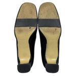 Sesto Meucci Black Penny Loafers Block Heel Shoes Size 10 Leather Square Toe Photo 5