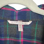 Victoria's Secret Women Sz L Plaid Button Up Pajama Shirt Long Sleeve Multicolor Photo 4