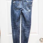 American Eagle ‎ Distressed Ripped Stretch Jeggings Dark Wash Denim Size 4 Photo 5