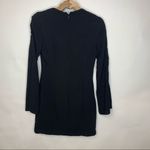DO+BE  Black Mini Dress Long Sleeve Buttons Sz Small Photo 4