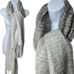 MER SEA Always by the Sea Gray Ombré Classic Capsule Cozy Wrap Scarf Fringed OS Photo 5