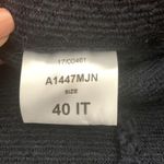 Harris Wharf London Navy Blue Boucle Popcorn Knit Wool Snap Up Coat Photo 4