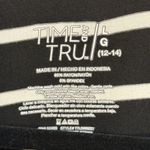 Time And Tru  black and white striped dress sleeveless size large Photo 2