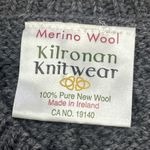 Kilronan Knitwear Merino Wool Button Cardigan XXS Ireland Cable Knit Fisherman Gray Photo 3