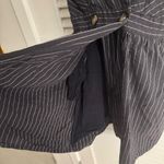 Dress Forum Elegant Navy Blue Striped Dress Photo 3