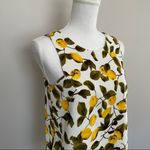 ZARA Top Cropped Lemon Grove Reversible Sleeveless Yellow Olive Green Cream Photo 3