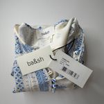 Ba&sh NWT  Chemise Isko Ecru Shirt Medium Blue Patchwork Lightweight Peasant Boho Photo 5