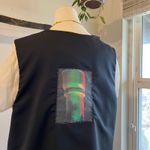 Northern Reflections Handmade Cotton Flannel Sheep Buttons Water Tower Patchwork Vest Size M/L Photo 7