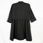 Tuckernuck  Black Stretch Crepe Royal Shirt Dress Photo 4