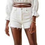 Reformation - Dixie High Rise White Jean Shorts Sz 27 Photo 0