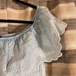 Sim & Sam Sim &‎ Sam Blue Chambray Crop Top Size XL Photo 3