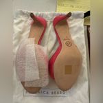 Veronica Beard NEW  Sequined flower suede mules Barbie pink Photo 9