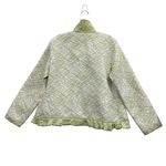 Trimdin Women's Quilted Ruffle Jacket Lightweight Open Front Spring Green Size M Size M Photo 1