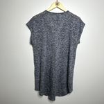 Joan Vass Marled Zipper Short Sleeve Top Photo 4