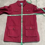 Draper James  Jacket Small Burgundy Red Barn Chore Coat Utility Twill Equestrian Photo 4